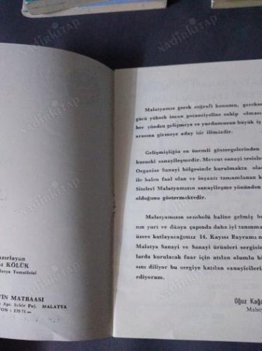 14. Kayısı Bayramı (20-22 Temmuz 1990 Malatya). Malatya Sanayi Ürünleri Sergisi