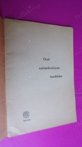 ORAL ANTİMİKROBİYEN MADDELER