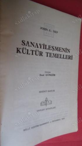 SANAYİLEŞMENİN KÜLTÜR TEMELLERİ