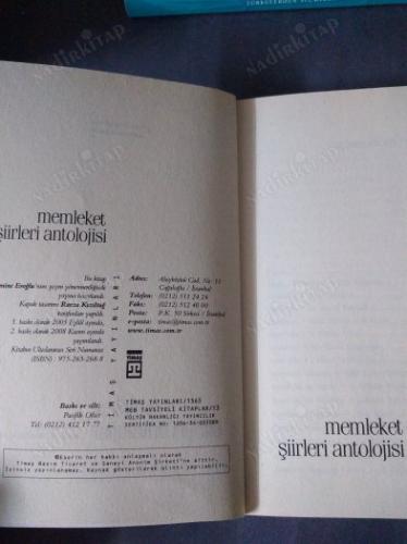 Memleket Şiirleri Antolojisi