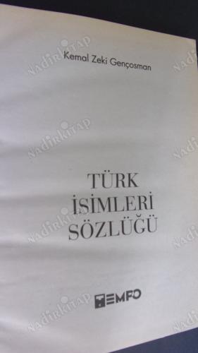 ANSİKLOPEDİK TÜRK İSİMLERİ SÖZLÜĞÜ
