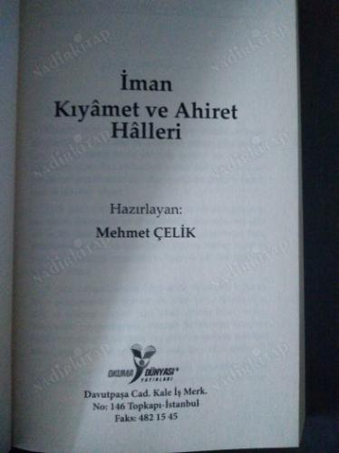 İMAN KIYAMET VE AHİRET HALLERİ