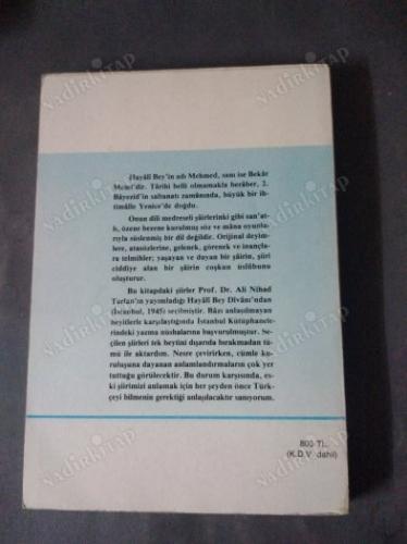 HAYÂLİ BEY ve Divanı'ndan Örnekler