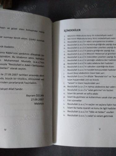 Resulullah'ın Adet-i Seniyyeleri ve Onun Sahabesi ile Sohbetleri