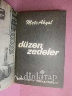 DÜZEN ZEDELER Gözlemler,Röportajlar