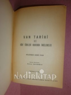 VAN TARİHİ VE KÜRT TÜRKLERİ HAKKINDA İNCELEMELER