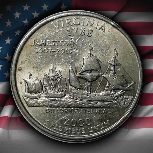 ABD 2000 YILI ¼ Dolar Virginia ÇİL