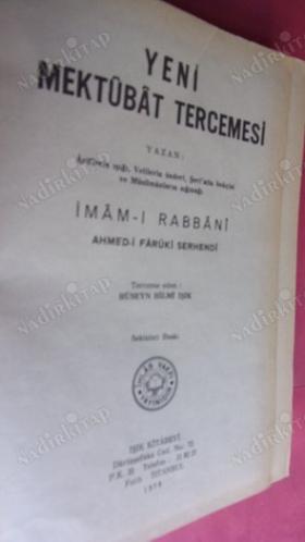 MEKTÜBAT TERCEMESİ.