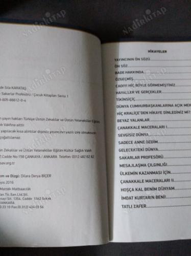 SAKARLAR PROFESÖRÜ İLK ÖYKÜLERİM