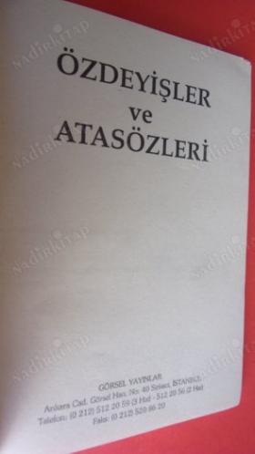ÖZDEYİŞLER VE ATASÖZLERİ