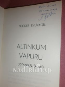 Altınkum Vapuru (İstanbul Şiirleri) imzalı