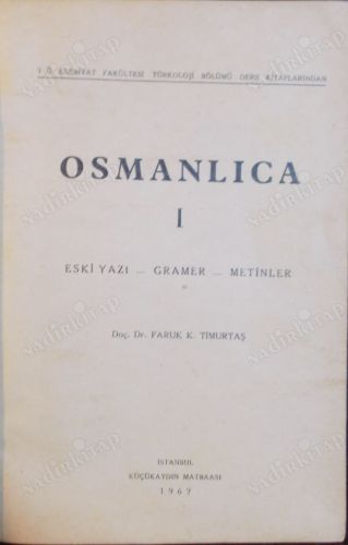 Osmanlıca I - Eski Yazı, Gramer, Metinler - 1962