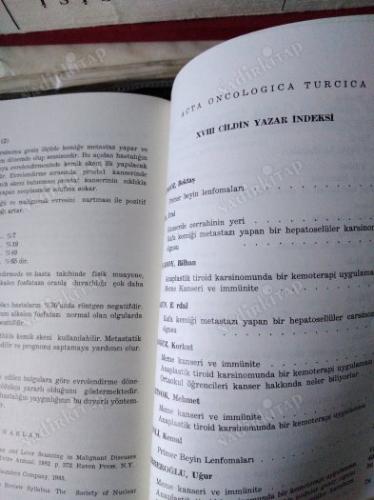 ACTA ONCOLOGICA TURCICA CİLT XVIII SAYI 1-2-3-4 - ANKARA ONKOLOJİ HASTANESİ BÜLTENİ