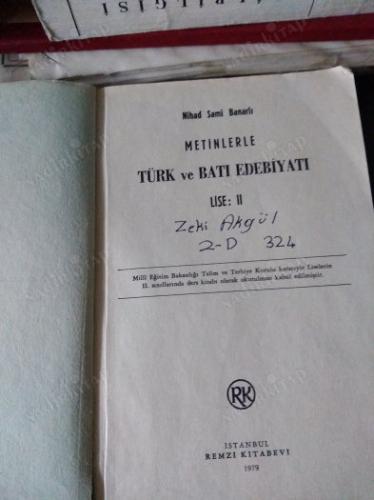 METİNLERLE TÜRK VE BATI EDEBİYATI - LİSE 2