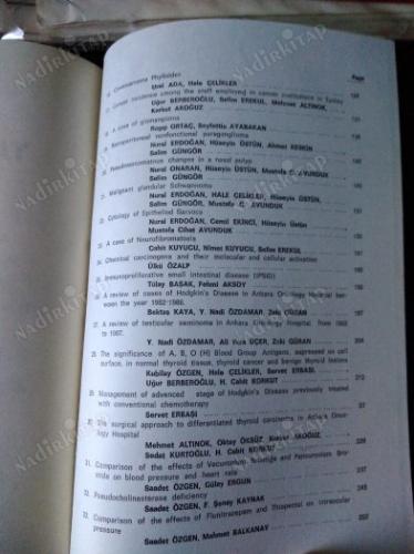 ACTA ONCOLOGICA TURCICA CİLT XXI SAYI 1-2-3-4 1988 ANKARA ONKOLOJİ HASTANESİ BÜLTENİ