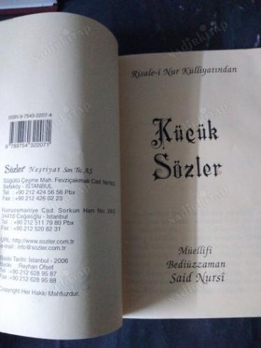 KÜÇÜK SÖZLER Risale-i Nur Külliyatından
