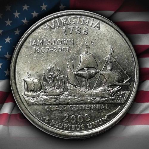 ABD 2000 YILI ¼ Dolar Virginia ÇİL