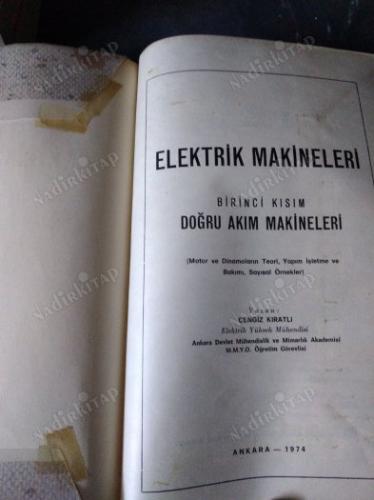 ELEKTRİK MAKİNELERİ BİRİNCİ KISIM DOĞRU AKIM MAKİNELERİ