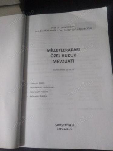 Milletlerarası Özel Hukuk Mevzuatı 12. Baskı