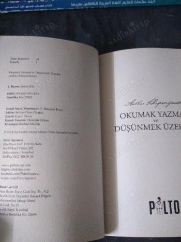 OKUMAK YAZMAK VE DÜŞÜNMEK ÜZERİNE
