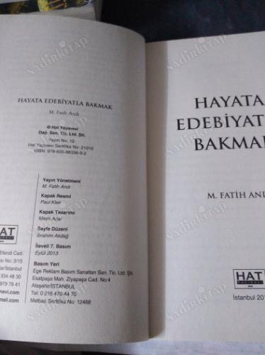 HAYATA EDEBİYATLA BAKMAK