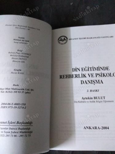 DİN EĞİTİMİNDE REHBERLİK VE PSİKOLOJİK DANIŞMANLIK