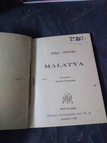 EVLİYA ÇELEBİ'DEN MALATYA