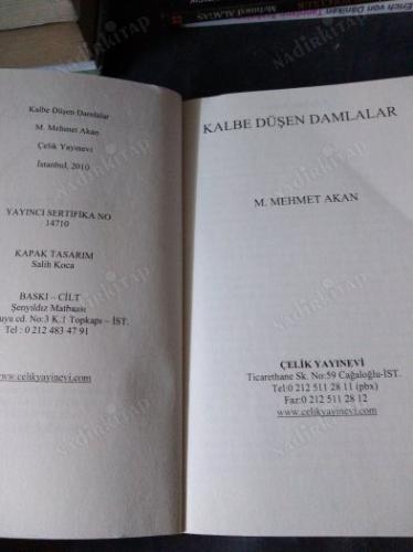 Şiirler ve Özlü Sözler /KALBE DÜŞEN DAMLALAR