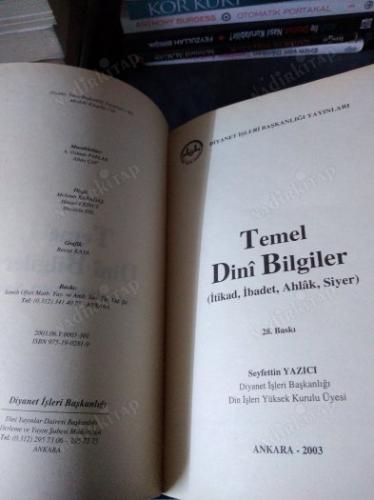 Temel Dini Bilgiler (İtikad-İbadet-Ahlak-Siyer)