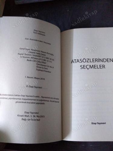 TÜRK ATASÖZLERİNDEN SEÇMELER
