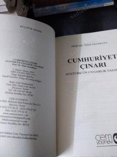 CUMHURİYET ÇINARI - ATATÜRK'ÜN UYGARLIK TASARIMI