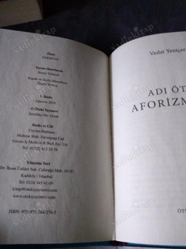 Adı Öteki Aforizmalar