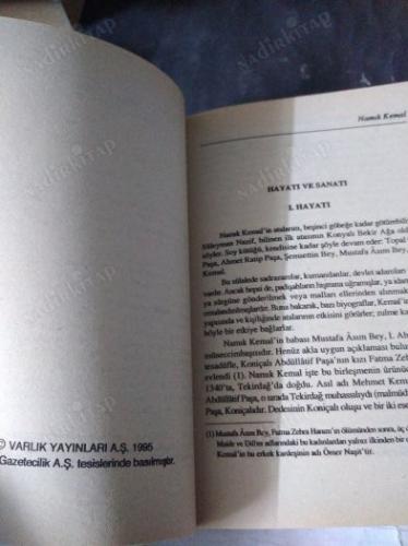 NAMIK KEMAL HAYATI SANATI ESERLERİ
