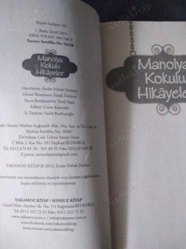 Manolya Kokulu Hikâyeler (Kokulu Kitap)