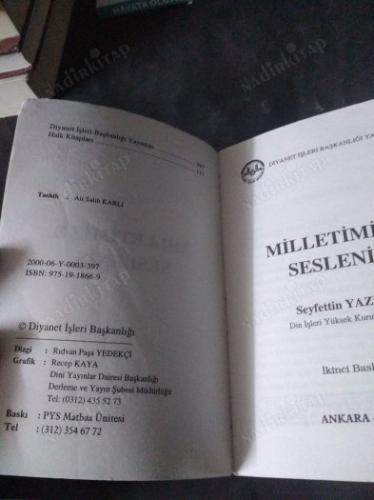 MİLLETİMİZE SESLENİŞ - CEP BOY