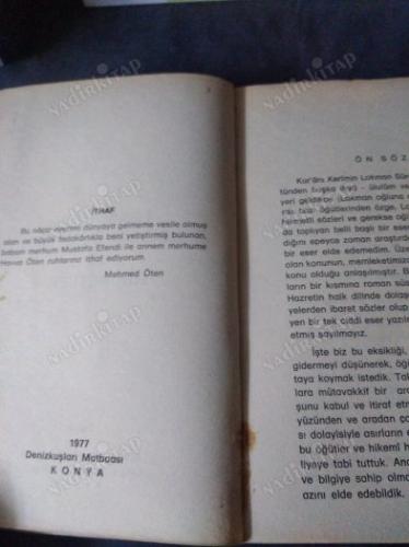 HZ.LOKMAN'IN OĞLUNA ÖĞÜTLERİ VE HİKMETLER