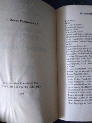 İSLAM'DA FIKHİ MEZHEPLER VE MEZHEP İMAMLARI