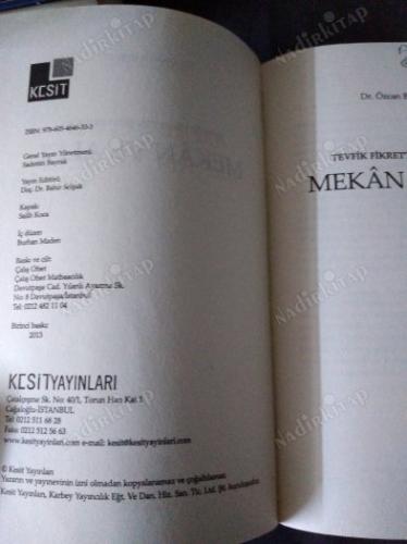 Tevfik Fikret'in Şiirlerinde Mekan ve Algı