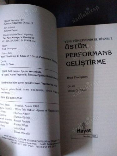 Performans Geliştirme Yeni Yöneticinin El Kitabı - 2