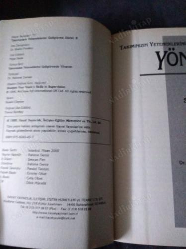 TAKIMINIZIN YETENEKLERİNİ GELİŞTİRMEDE YÖNETİM (SUPERVISION)