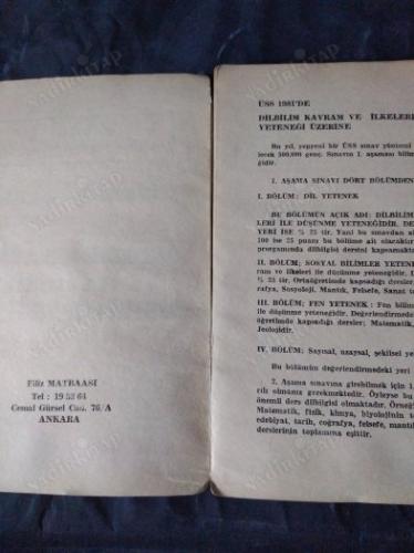 ÜSS BİRİNCİ AŞAMA SINAVI İÇİN TÜRKİYE'DE İLK KİTAP - DİLBİLİM KAVRAM VE İLKELERİYLE DÜŞÜNME YETENEĞİ