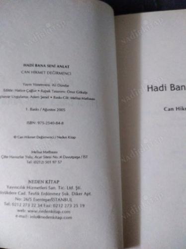 Hadi Bana Seni Anlat