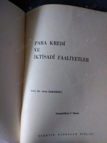 PARA, KREDİ VE İKTİSADİ FAALİYETLER