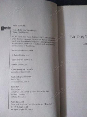 BİR DÜŞ YARIM GERÇEK - BİRİNCİ BASKI