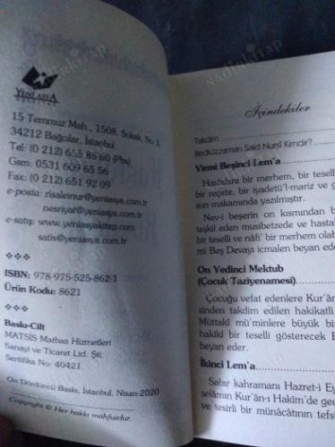 RİSALE-İ NUR KÜLLİYATINDAN HASTALAR RİSALESİ(CEP BOY)
