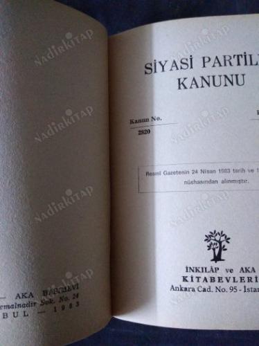 SİYASİ PARTİLER KANUNU