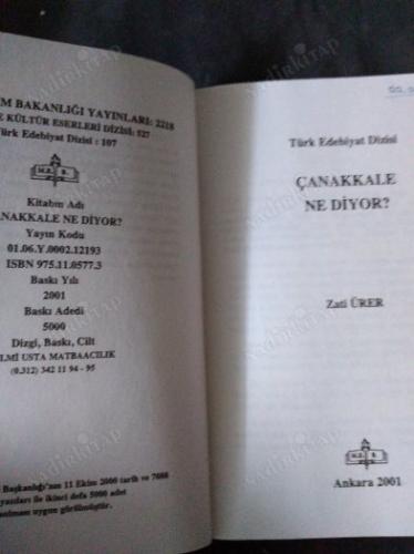 ÇANAKKALE NE DİYOR