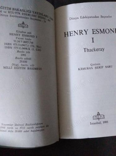 HENRY ESMOND I-II-III CİLT TAKIM