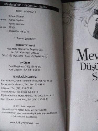 MEVLÂNÂ' DAN DÜŞÜNDÜREN SÖZLER