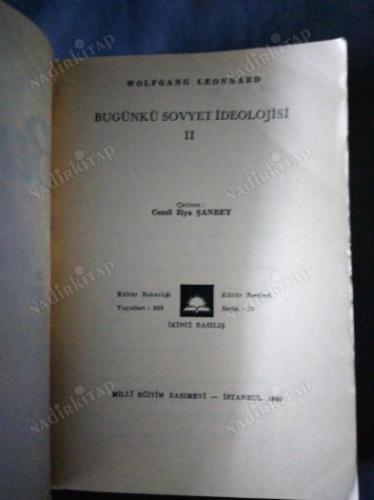 BUGÜNKÜ SOVYET İDEOLOJİSİ 2. cilt